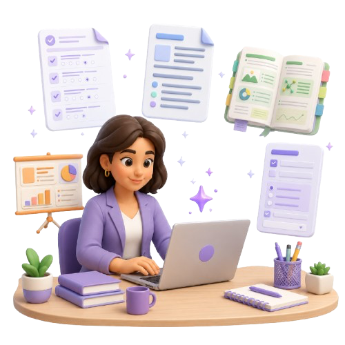 Profesora usando DoceIA para crear materiales didácticos con inteligencia artificial
